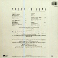Альбом "Press To Play" - обратная сторона диска