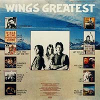 Альбом "Wings Greatest" - обратная сторона диска